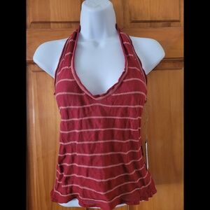 Blue Deep Striped Halter Top